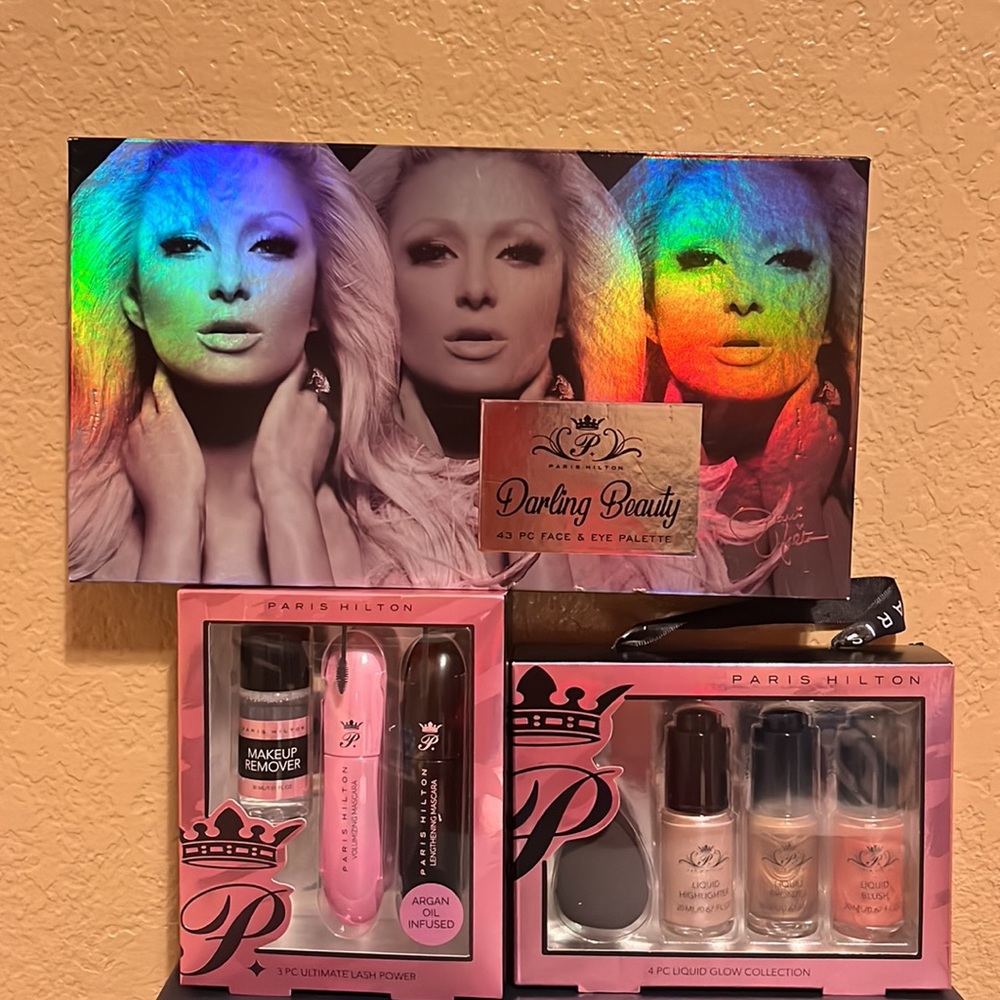 DARLING BEAUTY / PARIS HILTON 43 PC FACE & EYE + LASH + LIQUID GLOW BUNDLE